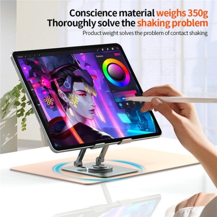 L8 2 in 1 360 Degree Rotating Foldable Desktop Phone Tablet Metal Cooling Holder - Desktop Holder by buy2fix | Online Shopping UK | buy2fix