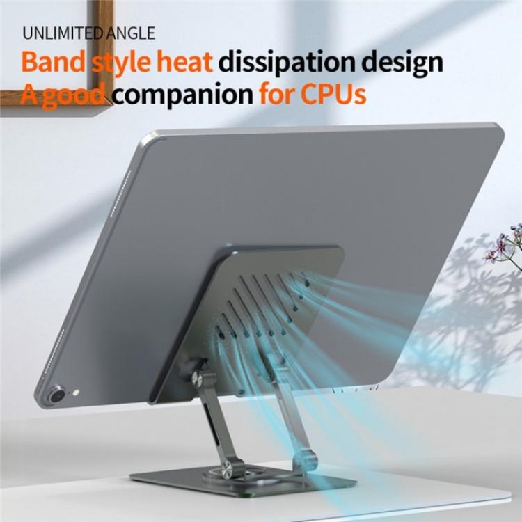 L8 2 in 1 360 Degree Rotating Foldable Desktop Phone Tablet Metal Cooling Holder - Desktop Holder by buy2fix | Online Shopping UK | buy2fix