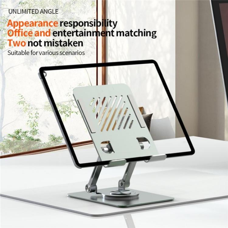 L8 2 in 1 360 Degree Rotating Foldable Desktop Phone Tablet Metal Cooling Holder - Desktop Holder by buy2fix | Online Shopping UK | buy2fix