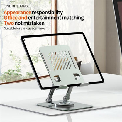 L8 2 in 1 360 Degree Rotating Foldable Desktop Phone Tablet Metal Cooling Holder - Desktop Holder by buy2fix | Online Shopping UK | buy2fix
