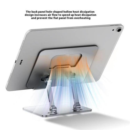 J18S 360 Degree Rotation Desktop Phone Tablet Alloy Steel Holder(Silver) - Desktop Holder by buy2fix | Online Shopping UK | buy2fix