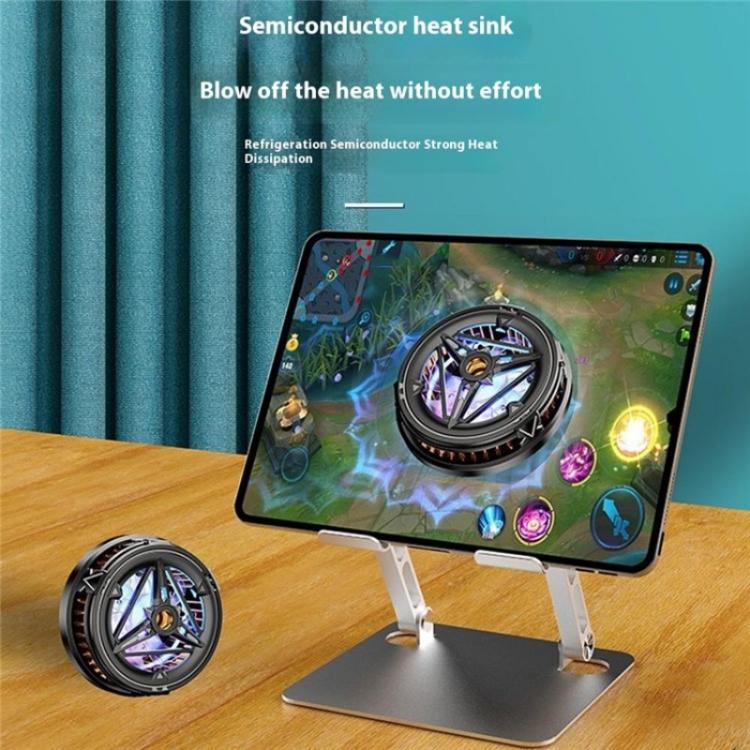 J23S Folding Height Adjustable Desktop Tablet Metal Cooling Holder(Grey) - Desktop Holder by buy2fix | Online Shopping UK | buy2fix