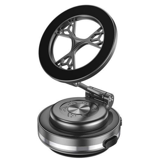 C6 Adjustable Folding Rotating Car Stand Vacuum Suction Cup Magnetic Phone Holder(Grey) - Wireless Charger Holders by buy2fix | Online Shopping UK | buy2fix