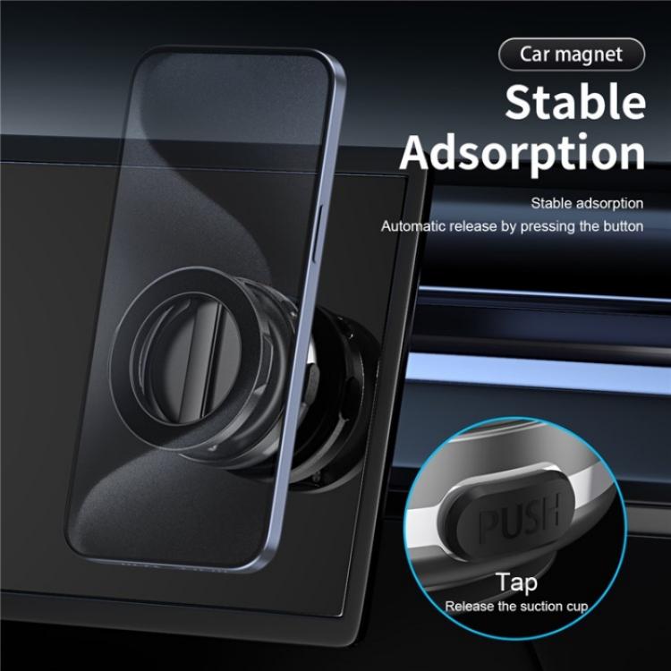 C7 Multifunctional Magnetic Phone Holder Rotatable Folding Auto Vacuum Suction Cup Phone Holder(Grey) - Wireless Charger Holders by buy2fix | Online Shopping UK | buy2fix