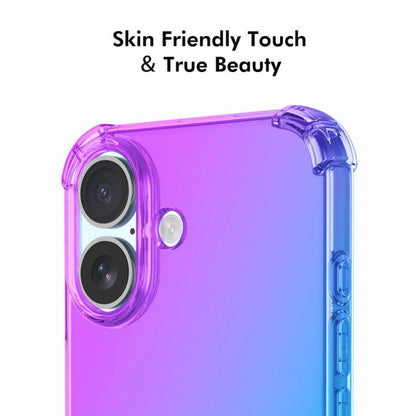 For iPhone 16 Plus ENKAY Hat-Prince Gradient Airbag TPU Phone Case(Purple Gold) - iPhone 16 Plus Cases by ENKAY | Online Shopping UK | buy2fix
