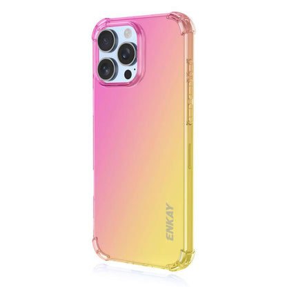 For iPhone 16 Pro ENKAY Hat-Prince Gradient Airbag TPU Phone Case(Pink Gold) - iPhone 16 Pro Cases by ENKAY | Online Shopping UK | buy2fix