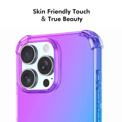 For iPhone 16 Pro ENKAY Hat-Prince Gradient Airbag TPU Phone Case(Purple Gold) - iPhone 16 Pro Cases by ENKAY | Online Shopping UK | buy2fix