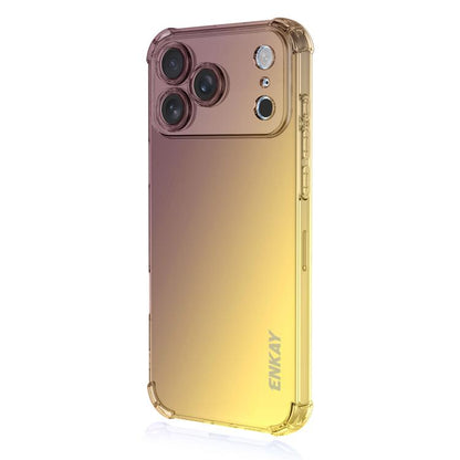 For iPhone 17 Pro Max ENKAY Hat-Prince Gradient Airbag TPU Phone Case(Purple Gold) - iPhone 17 Pro Max Cases by ENKAY | Online Shopping UK | buy2fix