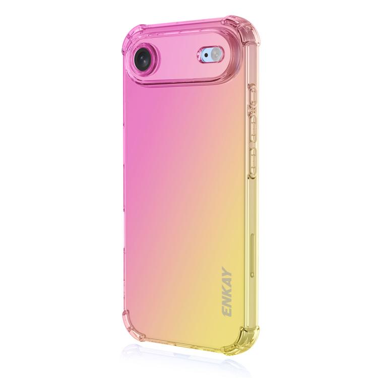 For iPhone 17 Air ENKAY Hat-Prince Gradient Airbag TPU Phone Case(Pink Gold) - iPhone 17 Air Cases by ENKAY | Online Shopping UK | buy2fix