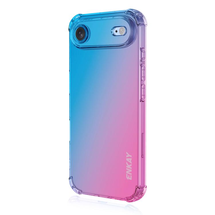 For iPhone 17 Air ENKAY Hat-Prince Gradient Airbag TPU Phone Case(Blue Pink) - iPhone 17 Air Cases by ENKAY | Online Shopping UK | buy2fix