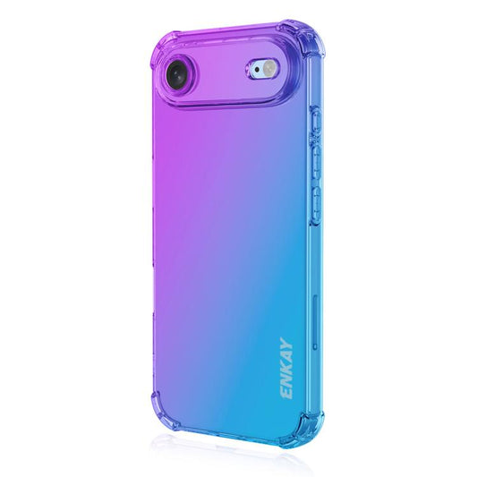 For iPhone 17 Air ENKAY Hat-Prince Gradient Airbag TPU Phone Case(Purple Blue) - iPhone 17 Air Cases by ENKAY | Online Shopping UK | buy2fix