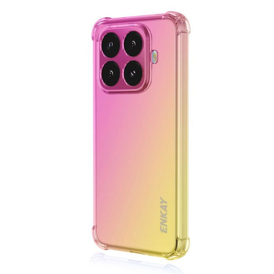 For Xiaomi 15T Pro ENKAY Hat-Prince Gradient Airbag TPU Phone Case(Pink Gold)