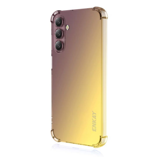 For Samsung Galaxy S24+ / S25+ 5G ENKAY Hat-Prince Gradient Airbag TPU Phone Case(Purple Gold)