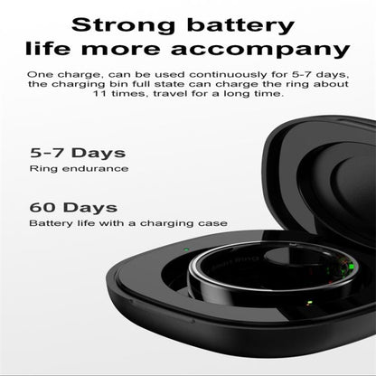 R08 SIZE 9 Smart Ring, Support Heart Rate / Blood Oxygen / Sleep / Multiple Sports Modes(Black) - Smart Rings / Smart Telephones by buy2fix | Online Shopping UK | buy2fix