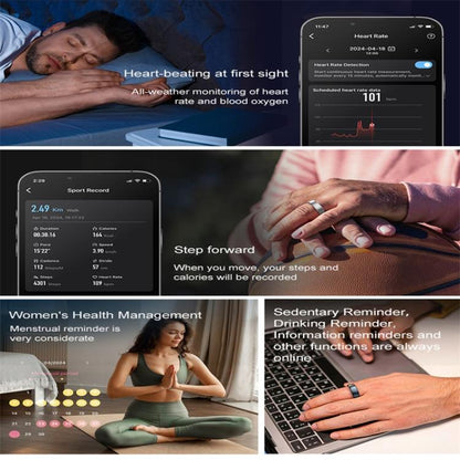 R10 SIZE 14 Smart Ring, Support Heart Rate / Blood Oxygen / Sleep / Multiple Sports Modes(Rose Gold) - Smart Rings / Smart Telephones by buy2fix | Online Shopping UK | buy2fix