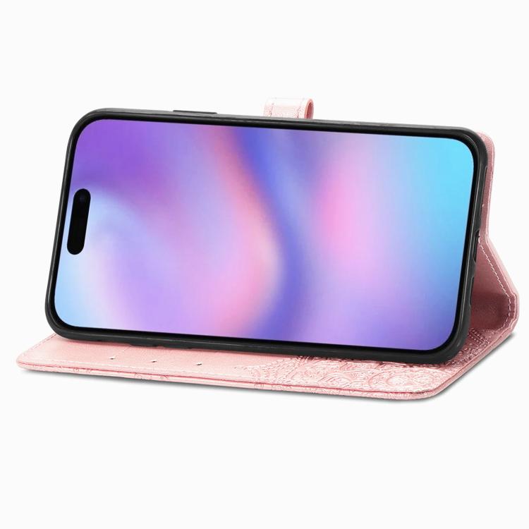 For iPhone Air Mandala Flower Embossed Leather Phone Case(Rose Gold) - iPhone Air Cases by buy2fix | Online Shopping UK | buy2fix