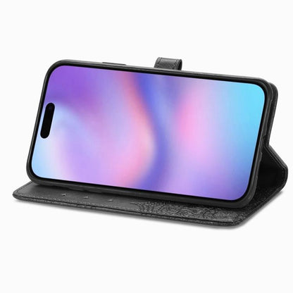 For iPhone Air Mandala Flower Embossed Leather Phone Case(Black) - iPhone Air Cases by buy2fix | Online Shopping UK | buy2fix