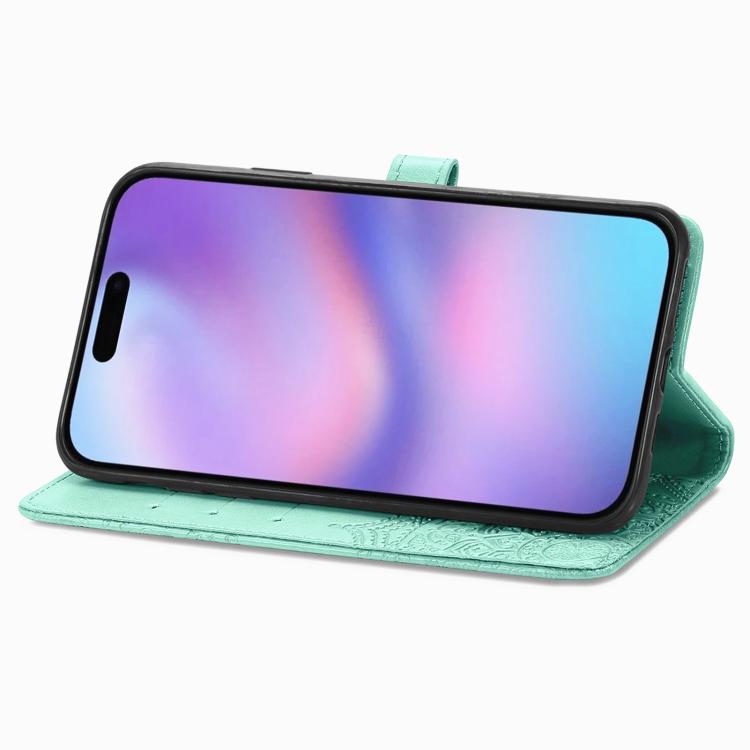 For iPhone Air Mandala Flower Embossed Leather Phone Case(Green) - iPhone Air Cases by buy2fix | Online Shopping UK | buy2fix