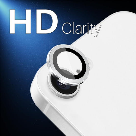 For iPhone 16e NORTHJO Camera Lens Protector CD Metal Ring Tempered Glass Film(Silver) - iPhone 16e Tempered Glass by NORTHJO | Online Shopping UK | buy2fix
