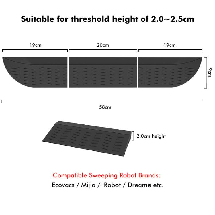 JUNSUNMAY For Ecovacs / iRobot / Mijia / Dreame Sweeping Robot Universal Threshold Bars Ramp Mat(Yellow) - Other Accessories by JUNSUNMAY | Online Shopping UK | buy2fix
