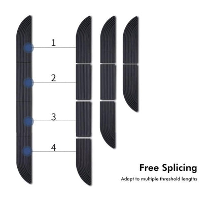 JUNSUNMAY For Ecovacs / iRobot / Mijia / Dreame Sweeping Robot Universal Silicone Threshold Bars Ramp Mat(Black) - Other Accessories by JUNSUNMAY | Online Shopping UK | buy2fix