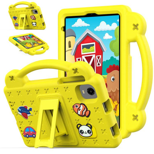 For Alldocube iPlay 60 Mini Pro Handle Kickstand Children EVA Shockproof Tablet Case(Yellow) - CUBE by buy2fix | Online Shopping UK | buy2fix