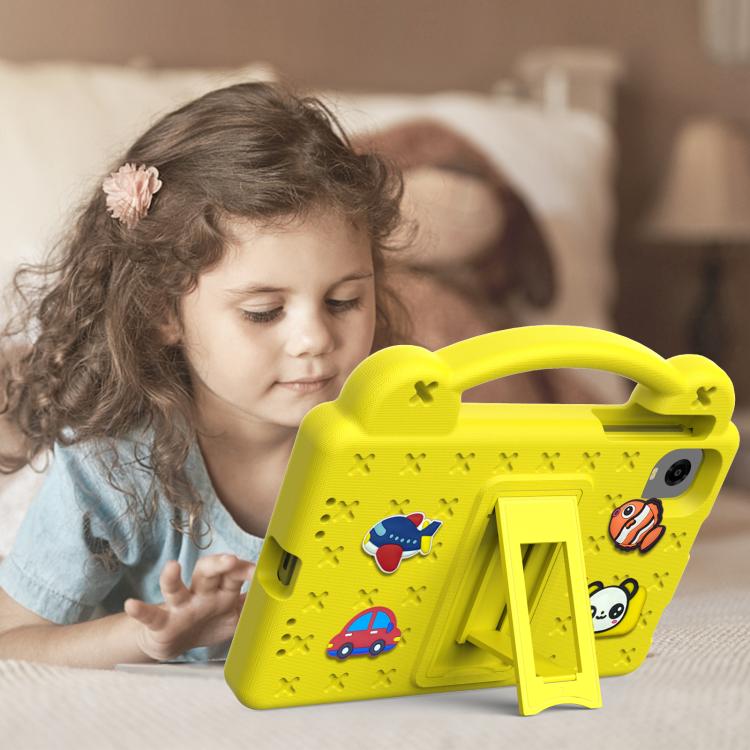 For Alldocube iPlay 60 Mini Pro Handle Kickstand Children EVA Shockproof Tablet Case(Yellow) - CUBE by buy2fix | Online Shopping UK | buy2fix