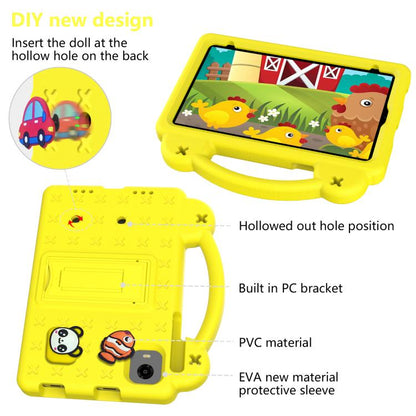 For Alldocube iPlay 60 Mini Pro Handle Kickstand Children EVA Shockproof Tablet Case(Yellow) - CUBE by buy2fix | Online Shopping UK | buy2fix