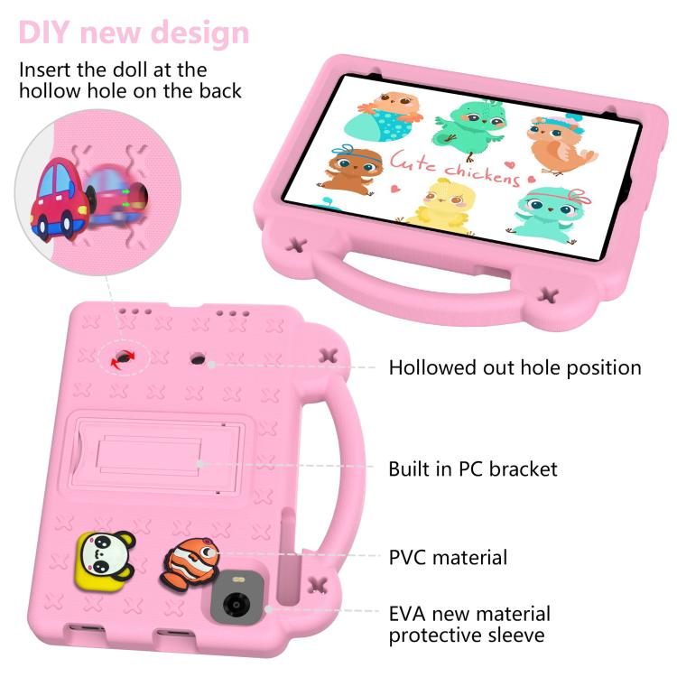 For Alldocube iPlay Mini 2 2024 Handle Kickstand Children EVA Shockproof Tablet Case(Pink) - CUBE by buy2fix | Online Shopping UK | buy2fix