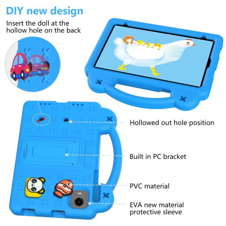 For Alldocube iPlay 60 Mini Turbo 2024 Handle Kickstand Children EVA Shockproof Tablet Case(Sky Blue) - CUBE by buy2fix | Online Shopping UK | buy2fix