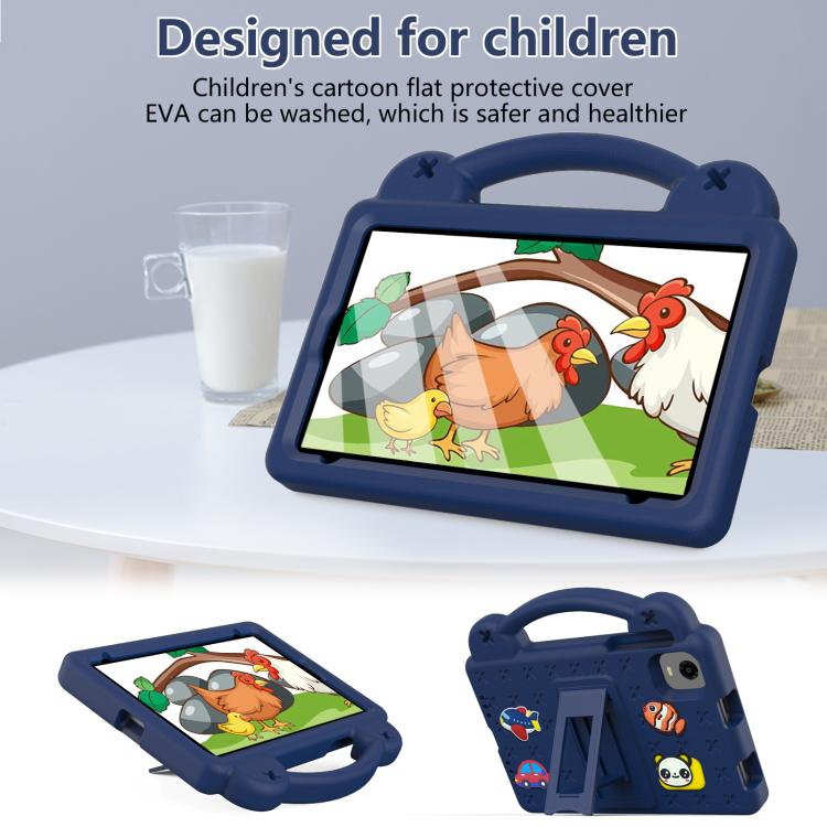 For Alldocube iPlay 60 Mini Turbo 2024 Handle Kickstand Children EVA Shockproof Tablet Case(Navy Blue) - CUBE by buy2fix | Online Shopping UK | buy2fix