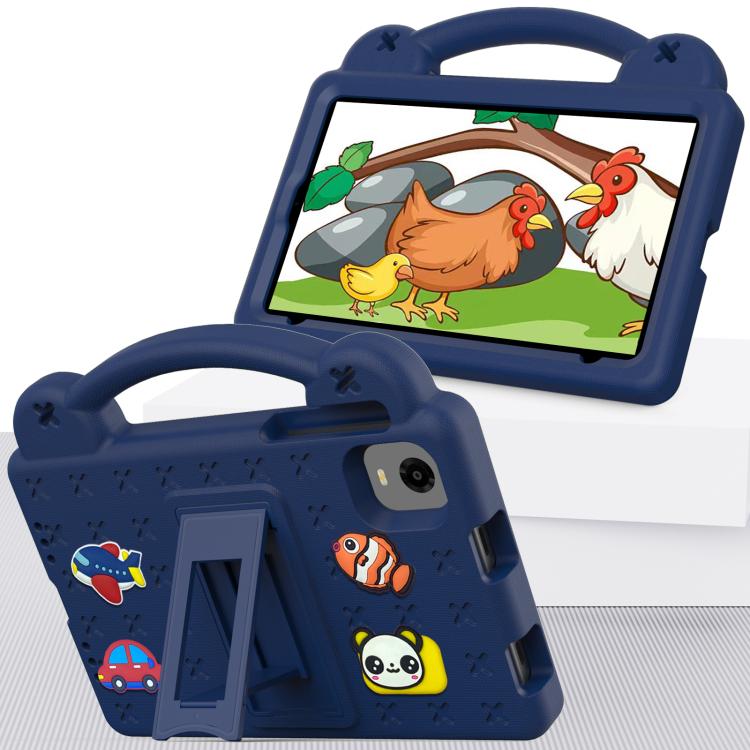For Alldocube iPlay 60 Mini Turbo 2024 Handle Kickstand Children EVA Shockproof Tablet Case(Navy Blue) - CUBE by buy2fix | Online Shopping UK | buy2fix