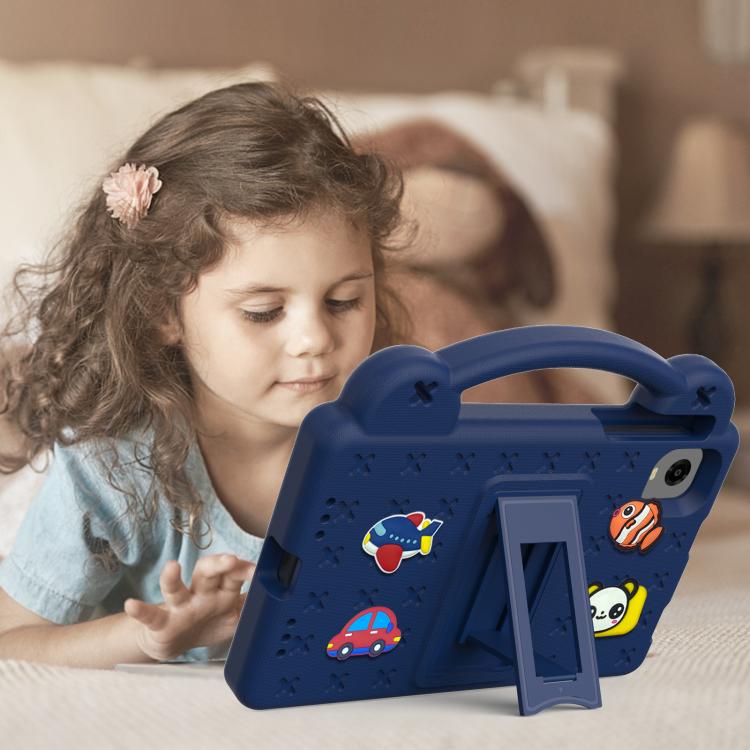 For Alldocube iPlay 60 Mini Turbo 2024 Handle Kickstand Children EVA Shockproof Tablet Case(Navy Blue) - CUBE by buy2fix | Online Shopping UK | buy2fix