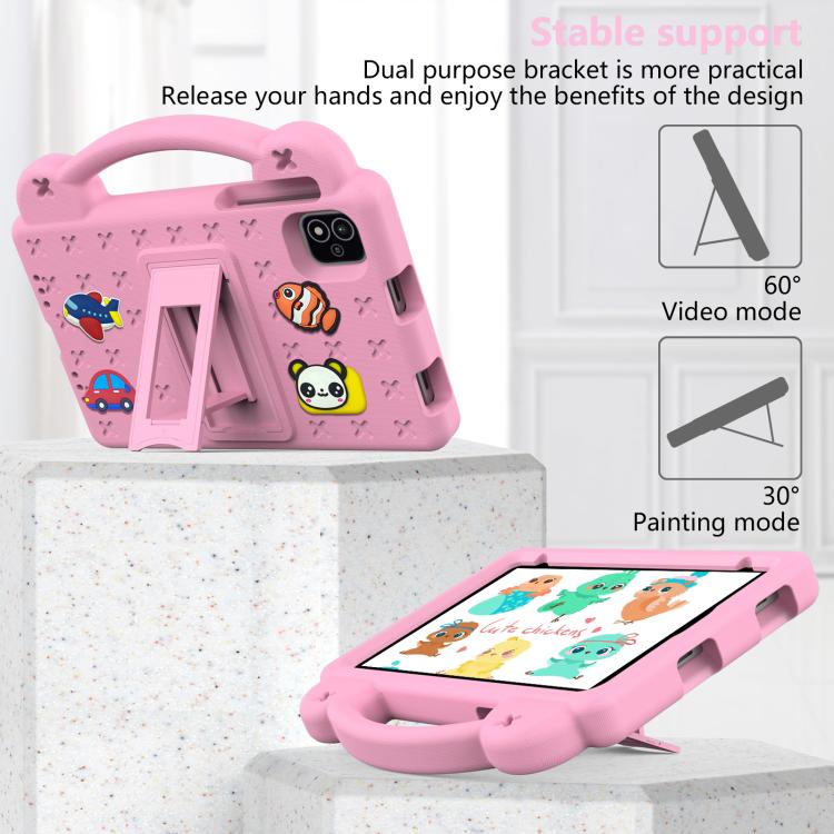 For NEC Lavie Tab T11 T1155 2024 Handle Kickstand Children EVA Shockproof Tablet Case(Pink) - Others by buy2fix | Online Shopping UK | buy2fix