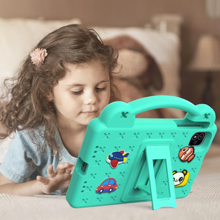 For NEC Lavie Tab T11 T1155 2024 Handle Kickstand Children EVA Shockproof Tablet Case(Mint Green) - Others by buy2fix | Online Shopping UK | buy2fix