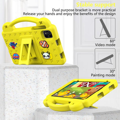 For NEC Lavie Tab T11 T1155 2024 Handle Kickstand Children EVA Shockproof Tablet Case(Yellow) - Others by buy2fix | Online Shopping UK | buy2fix