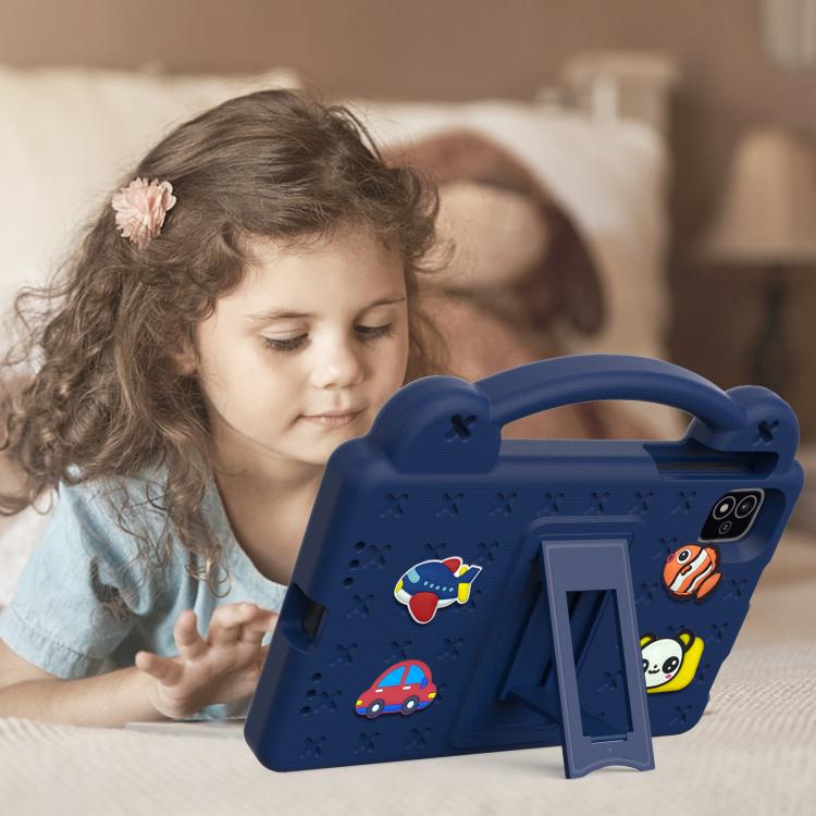 For NEC Lavie Tab T11 T1155 2024 Handle Kickstand Children EVA Shockproof Tablet Case(Navy Blue) - Others by buy2fix | Online Shopping UK | buy2fix