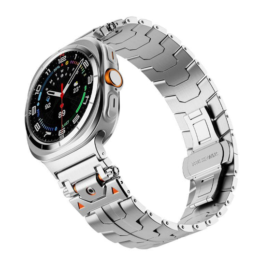 For Galaxy Watch Ultra2 2026 / 2025 / 1 2024 Stainless Steel Butterfly Buckle Metal Watch Band(Silver)