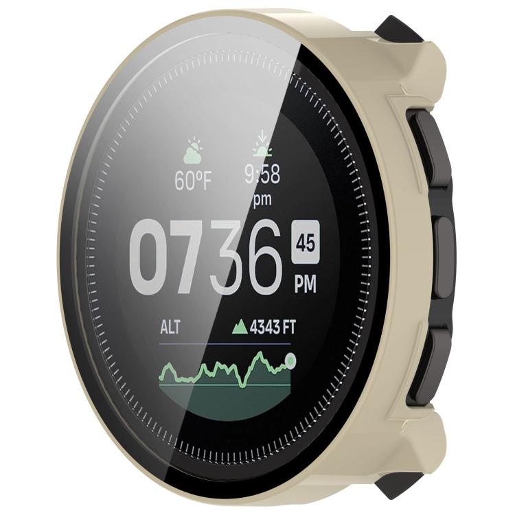 For Suunto Vertical Tempered Film Integrated PC Watch Protective Case(Ivory White) - Watch Case by buy2fix | Online Shopping UK | buy2fix