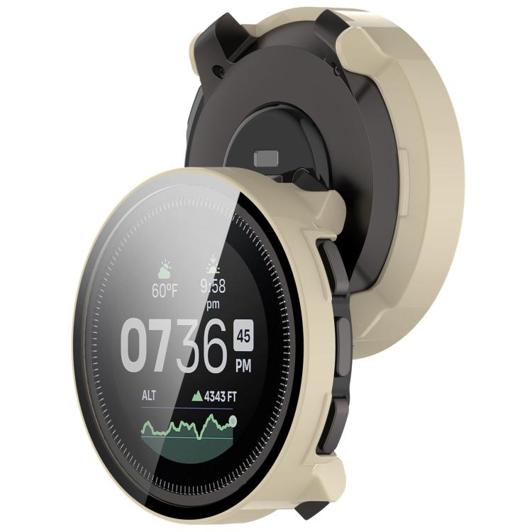 For Suunto Vertical Tempered Film Integrated PC Watch Protective Case(Ivory White) - Watch Case by buy2fix | Online Shopping UK | buy2fix