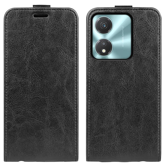For Honor X5c Plus R64 Texture Single Vertical Flip Leather Phone Case(Black)