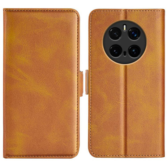 For Honor Magic7 Pro Dual-side Magnetic Buckle Horizontal Flip Leather Phone Case(Yellow)