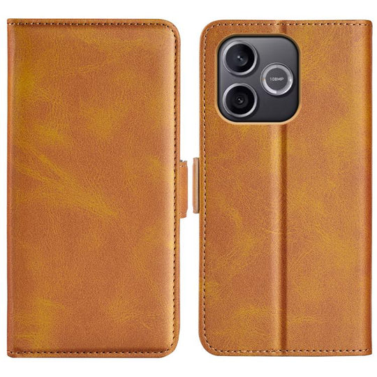 For Honor 600 Lite Global Dual-side Magnetic Buckle Horizontal Flip Leather Phone Case(Yellow)