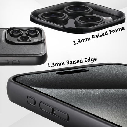 For iPhone 16 Pro Suteni G3 Oil Wax 360 Rotation Holder MagSafe Back Phone Case(Black) - iPhone 16 Pro Cases by Suteni | Online Shopping UK | buy2fix