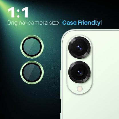 For Samsung Galaxy S25 Edge 5G NORTHJO Camera Lens Protector CD Metal Ring Tempered Glass Film(Green) - Galaxy S25 Edge 5G Tempered Glass by NORTHJO | Online Shopping UK | buy2fix