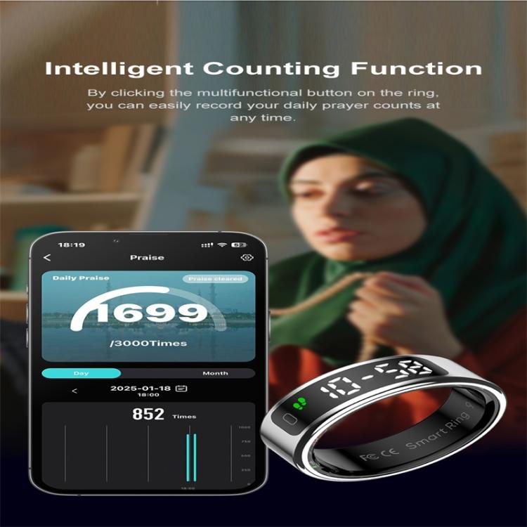 R11 SIZE 12 Smart Ring, Support Heart Rate / Blood Oxygen / Sleep / Multiple Sports Modes(Silver) - Smart Rings / Smart Telephones by buy2fix | Online Shopping UK | buy2fix