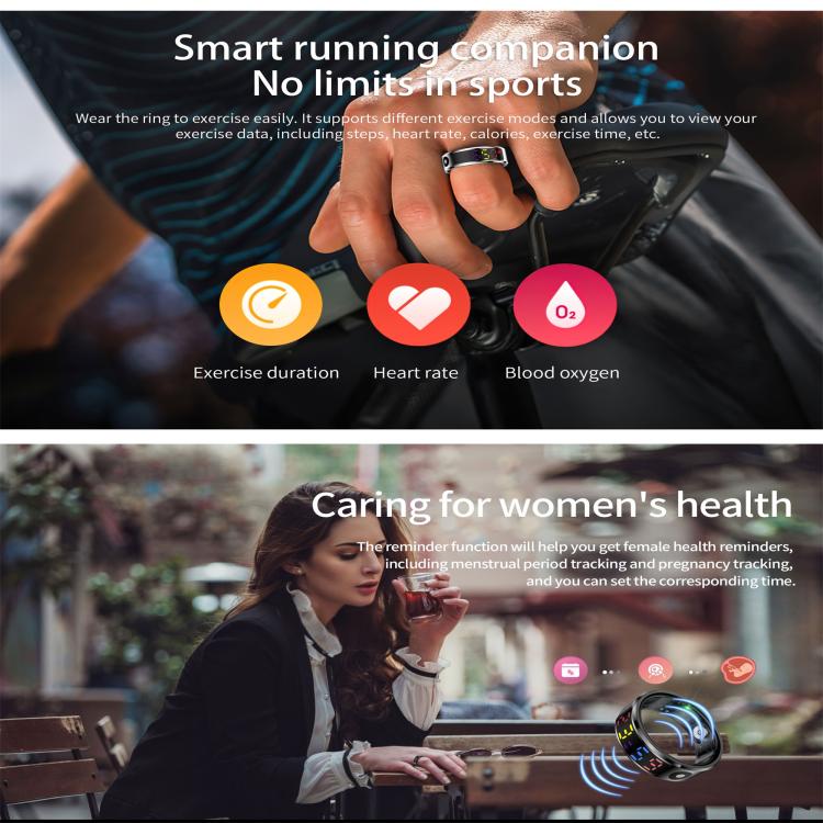 R12 SIZE 11 Smart Ring, Support Heart Rate / Blood Oxygen / Sleep / Multiple Sports Modes(Gold) - Smart Rings / Smart Telephones by buy2fix | Online Shopping UK | buy2fix