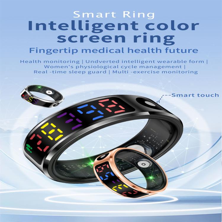 R12 SIZE 12 Smart Ring, Support Heart Rate / Blood Oxygen / Sleep / Multiple Sports Modes(Black) - Smart Rings / Smart Telephones by buy2fix | Online Shopping UK | buy2fix