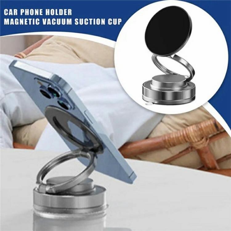 T28 Home Use Multifunctional Car Phone Holder Desktop Vacuum Suction Magnetic Stand(Black) - Universal Car Holders by buy2fix | Online Shopping UK | buy2fix
