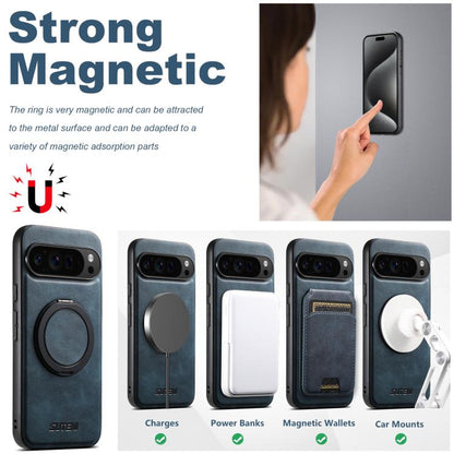 For Google Pixel 10 Pro Suteni G3 Oil Wax 360 Rotation Holder MagSafe Back Phone Case(Blue) - Google Cases by Suteni | Online Shopping UK | buy2fix